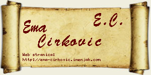 Ema Ćirković vizit kartica